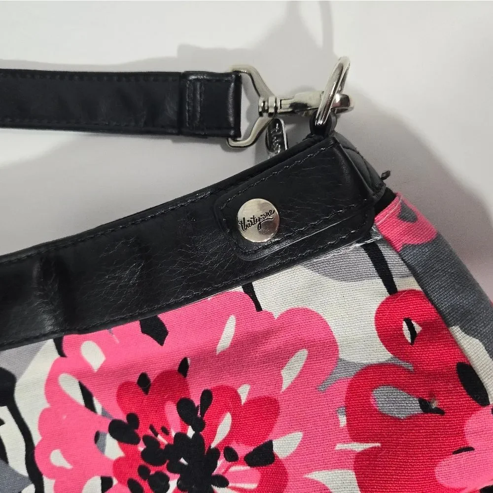 thirty-one pink floral‎ shoulder bag